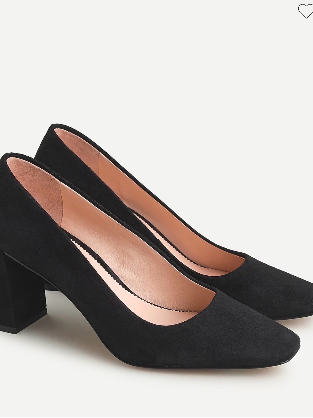 J Crew Classic Block Heel Black
Suede Pumps Size 9 NEW